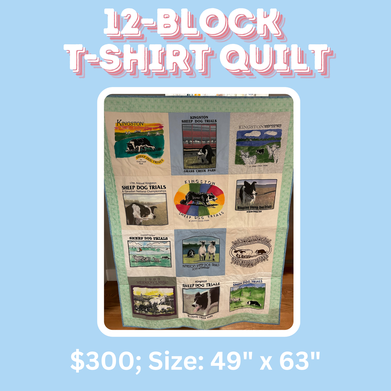 12 Patch T-shirt Memory Quilt