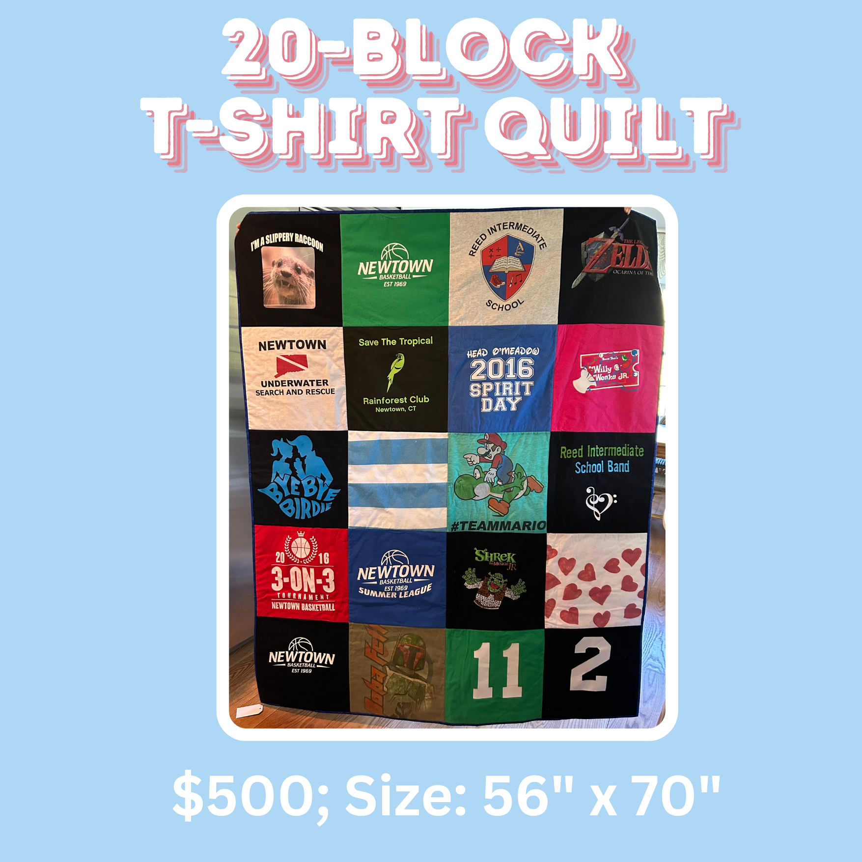 20 T-Shirt Memory Quilt