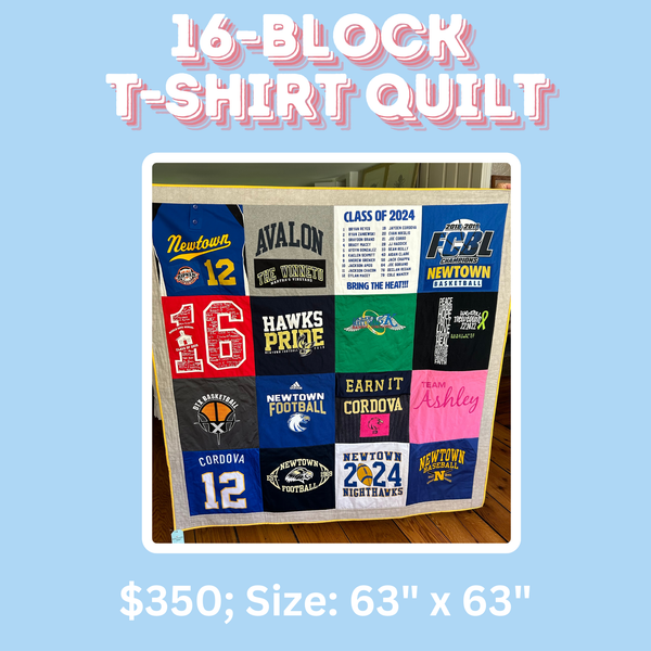 16 Patch T-shirt Quilt