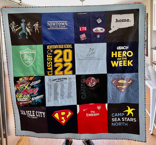 16 Patch T-shirt Quilt